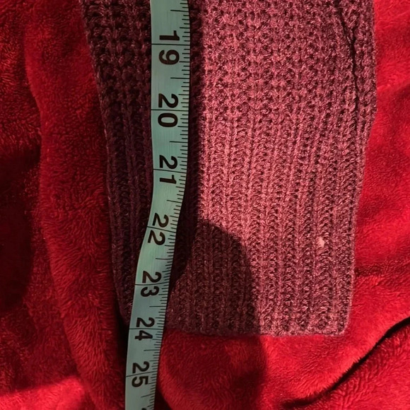 Mexx  purple stitch knit chunky turtle neck sweater Sz L - Picture 8 of 15
